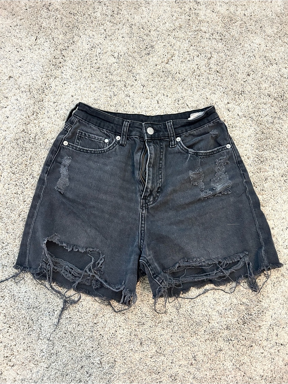 Black Jean shorts